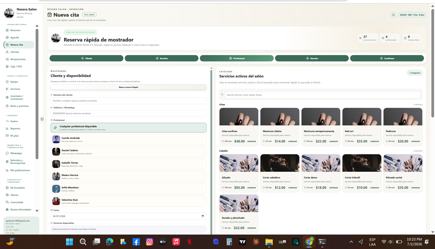 CRM de clientes en Nexora